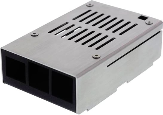 Chassi till Raspberry PI, Modell B+/Pi 2 -Rostfritt stål