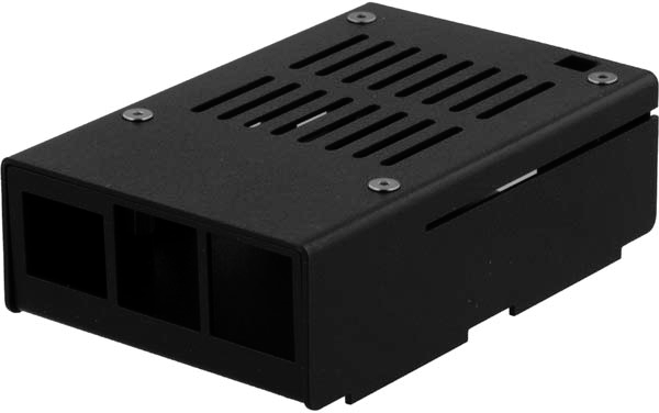 Chassi till Raspberry PI, Modell B+/Pi 2 -Rostfritt stål Svart