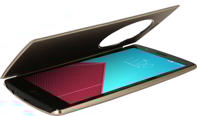 LG G4 QuickCircle Wireless Charge Cover Gold