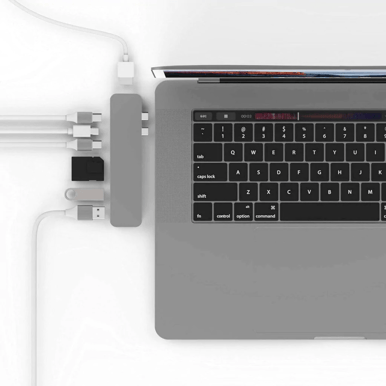 Hyperdrive MacBook Pro Hub 8 portar Rymdgrå