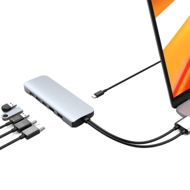 Hyperdrive Viper 10-in-2  USB-C Dockningsstation Silver
