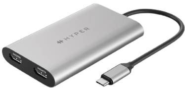 Hyperdrive Dual 4K HDMI adapter för M1/M2/M3 MacBooks