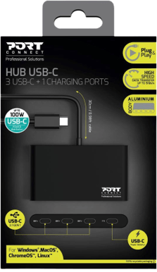 PORT Designs USB-C Hub 3 xt USB-C + 1 USB-C PD