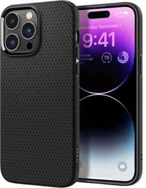 Spigen Liquid Air iPhone 14 Pro Max Mattsvart