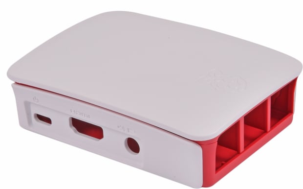 Chassi till Raspberry Pi, Pi 3 -Vit/Röd
