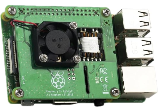 Raspberry Pi PoE-HAT (Passar RPi 3B+)