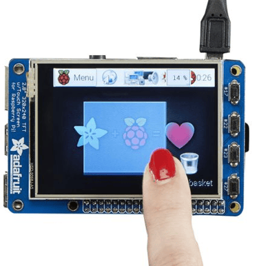 Adafruit PiTFT Plus, Pekskärm, 2.8", 320x240px