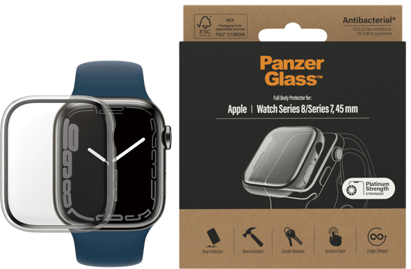 PanzerGlass Apple Watch 7/8 (45mm) Full Body Transparent