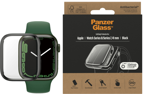 PanzerGlass Apple Watch 7/8 (41mm) Full Body Svart