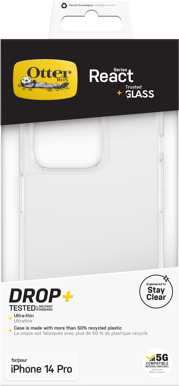 OtterBox React + Trusted Glass iPhone 14 Pro Max