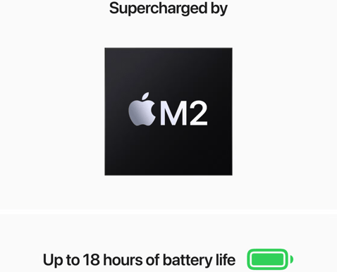 Apple MacBook Air (2022) - 13,6" | M2 | 16GB | 512GB | Midnatt