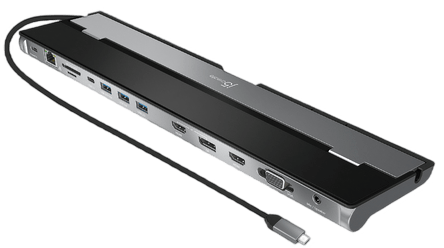 J5Create USB-C Triple Display Dockningsstation 13 portar