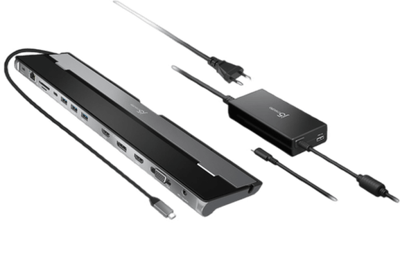 J5Create USB-C® Dual HDM Dockningsstation med strömadapter