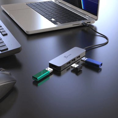 J5Create Laptopställ med USB-C Hub 4 portar