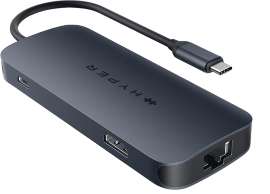 Hyperdrive 8-in-1 USB-C Hub Midnattsblå