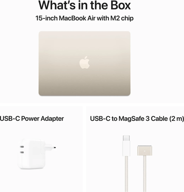 Apple MacBook Air (2023) - 15,3" | M2 | 8GB | 256GB | Stjärnglans