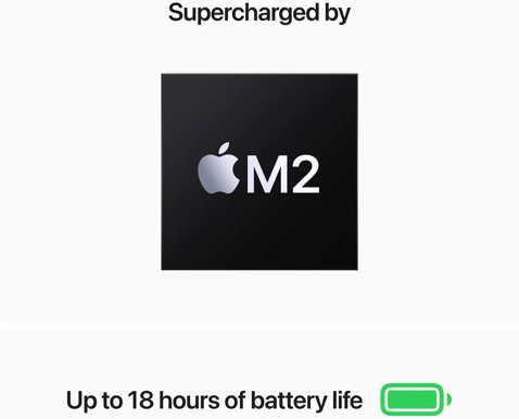 Apple MacBook Air (2022) - 13,6" | M2 | 16GB | 256GB | Midnatt