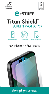 eSTUFF Infinite Titan Shield iPhone 16e/14/13/13 Pro Screen Protector
