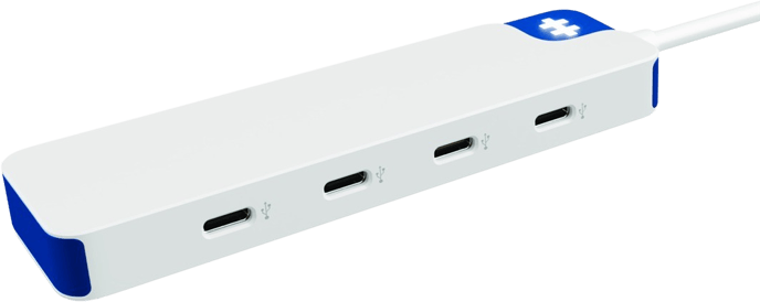HyperDrive Flex 4 Port USB-C Hub - Blå/Vit