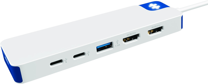 HyperDrive Flex 9 Port Dual 4K HDMI USB-C Hub - Blå/Vit