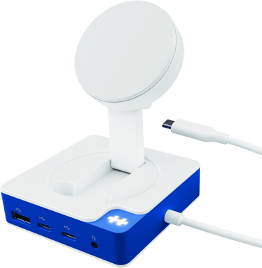 HyperDrive Flex MagCharge USB-C Dock - Blå/Vit