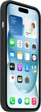 Apple iPhone 15 Silikonskal med MagSafe Svart