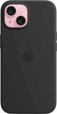 Apple iPhone 15 Silikonskal med MagSafe Svart