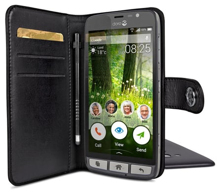 Doro Liberto 825 Wallet Case Svart