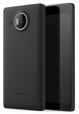 Mozo Leather Back Cover Lumia 950 XL Svart/svart