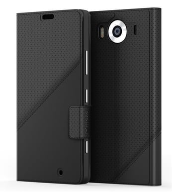 Mozo Book Cover Lumia 950 Svart