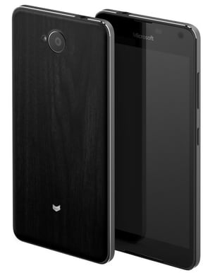 Mozo Back Cover Lumia 650 Svart trä