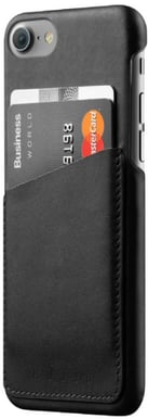 Mujjo Leather Wallet Case iPhone 7 Svart