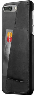 Mujjo Leather Wallet Case iPhone 7 Plus Svart