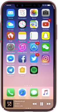 Krusell Sandby Cover iPhone X Rust
