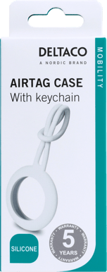 DELTACO AirTag-fodral Vit