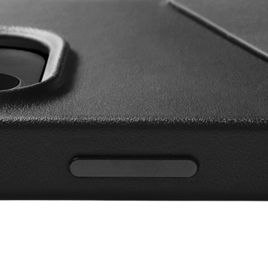 Mujjo Full Leather Wallet Case iPhone 14 Pro Max Svart