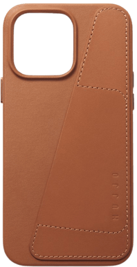 Mujjo Full Leather Wallet Case iPhone 14 Pro Max Brun