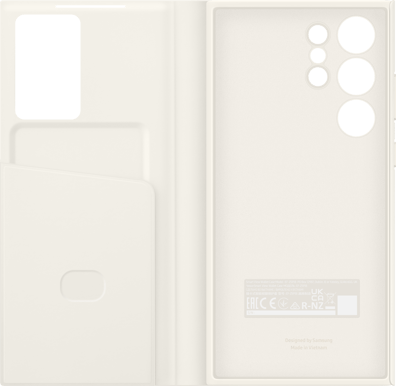 Samsung Galaxy S23 Ultra Smart View Wallet Case Cream