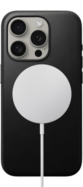 Nomad iPhone 15 Pro Modern Leather Case Horween Svart