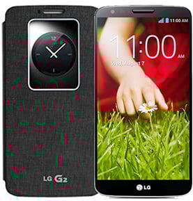 LG G2 QuickWindow Flip Cover Svart