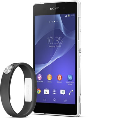 Sony Xperia Z2 Vit med Smartband