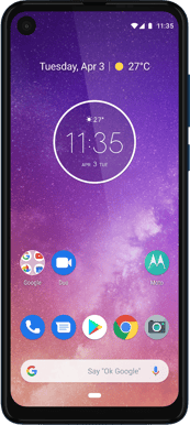 Motorola One Vision Safirblå