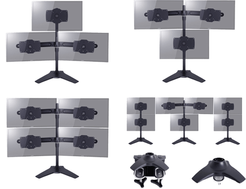 M VESA Desktopmount Dual Stand 24"-32" Expansion Kit
