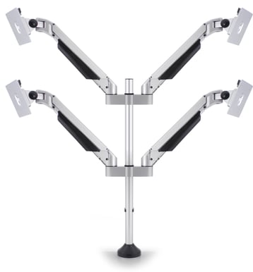 M VESA Gas Lift Arm Quad Silver