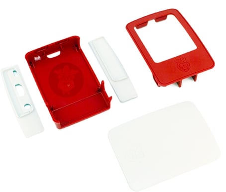 Låda för Raspberry Pi, Vit/Röd