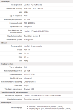 Dell AC511 Soundbar Speaker