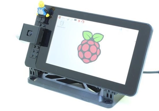 Låda för Raspberry Pi & Touch-skärm, LEGO-kompatibel, Svart