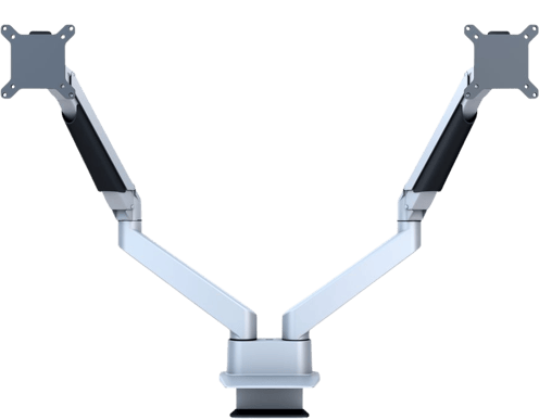 M VESA Gas Lift Arm Dual Side by Side Silver