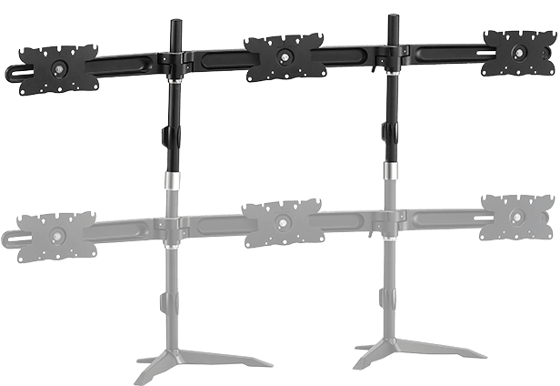 M Desktopmount Triple Arm Large Expansion Kit Svart