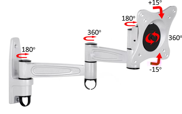 M VESA Flexarm 360 III Vit